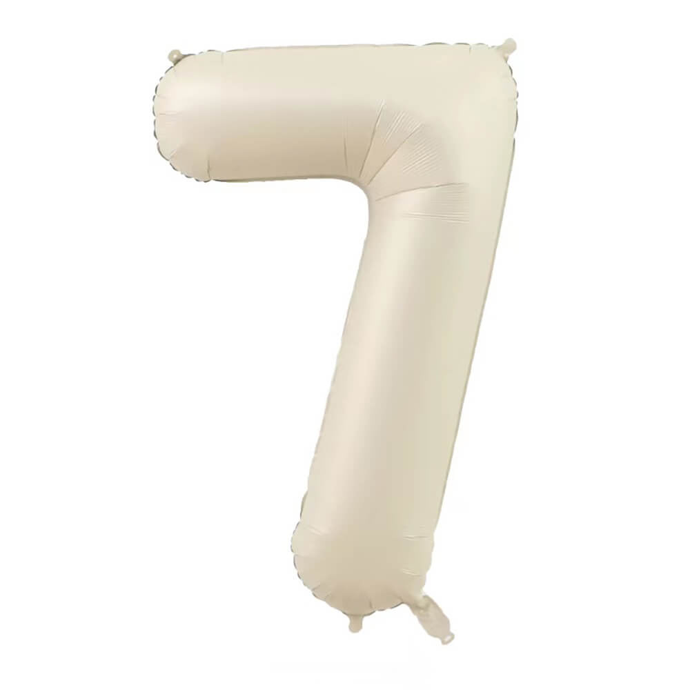32″ Foil Number Balloon Cream