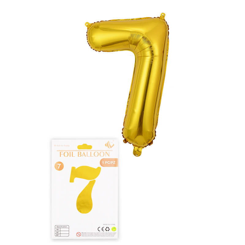 32″ Foil Number Gold