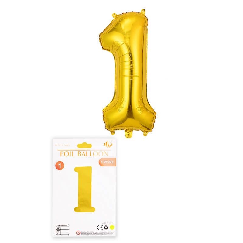 32″ Foil Number Gold