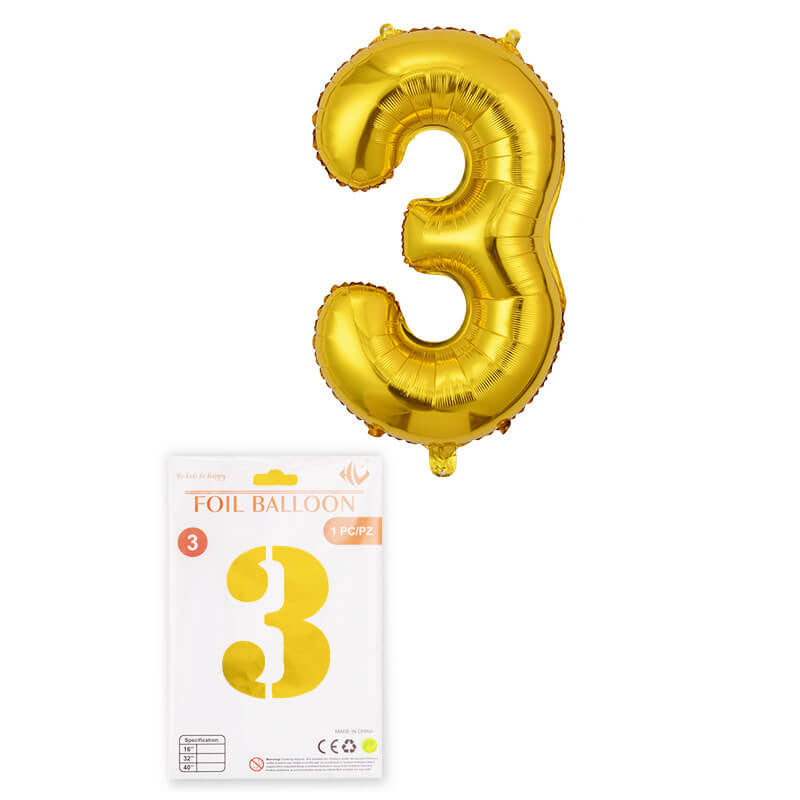32″ Foil Number Gold