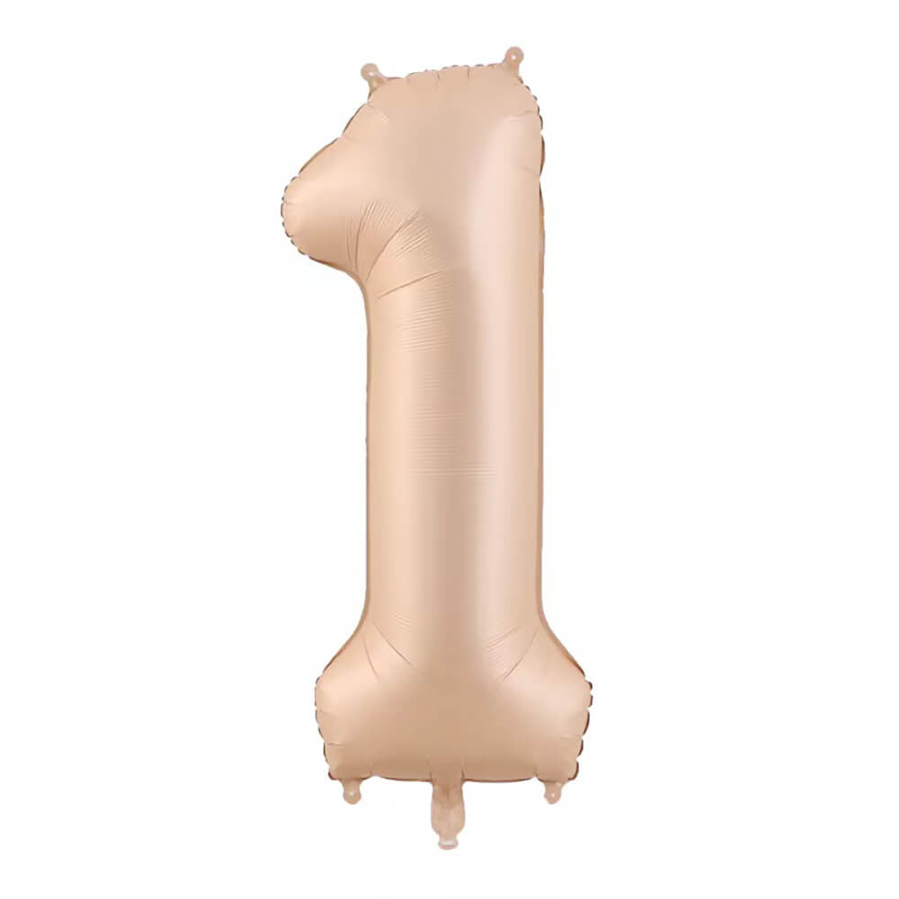 32″ Foil Number Balloon Caramel