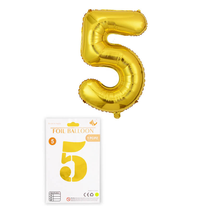 32″ Foil Number Gold