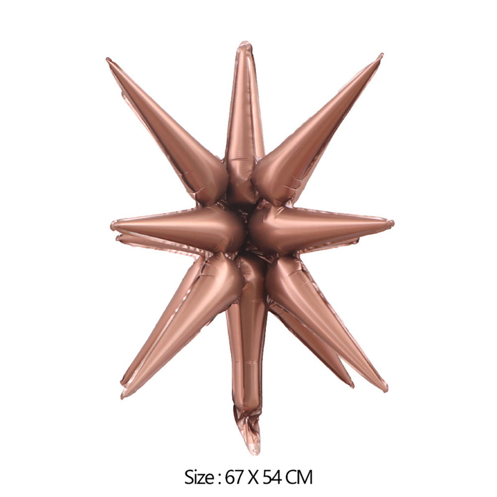 Creamy Caramel Exploding Star Foil Balloon