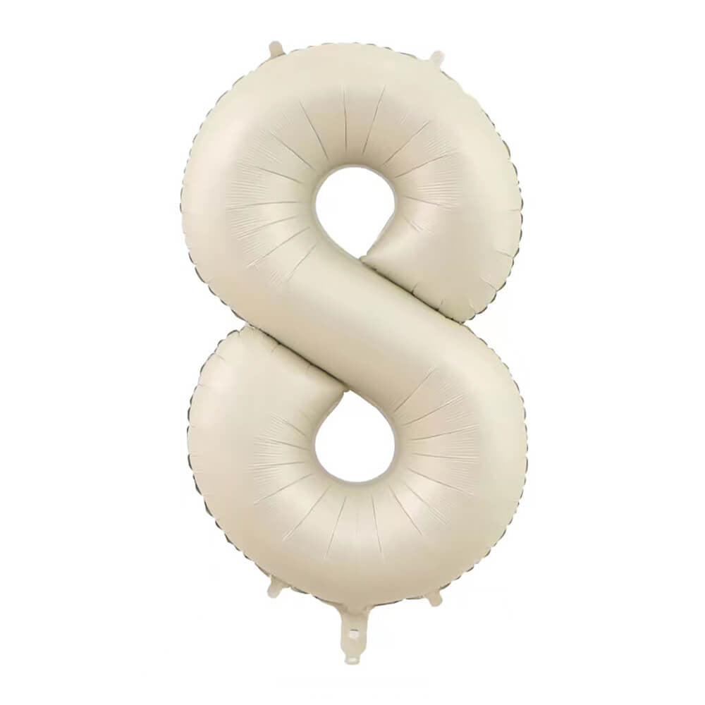 32″ Foil Number Balloon Cream