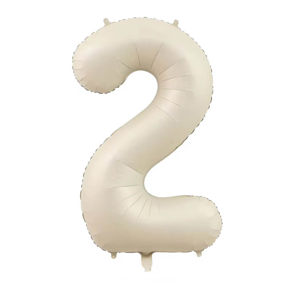 32″ Foil Number Balloon Cream