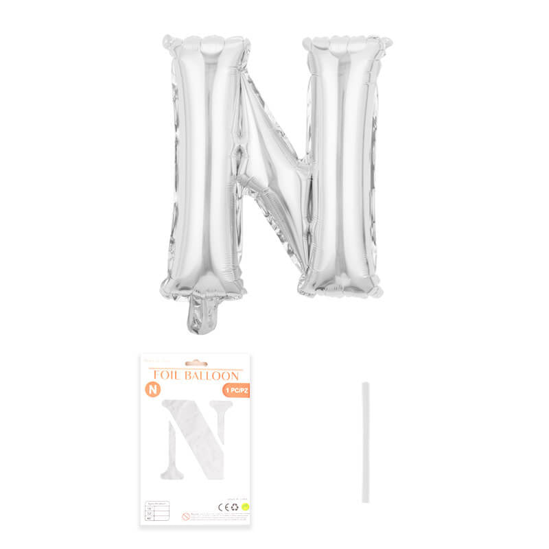 16″ Aluminum Foil Letter Balloon Silver
