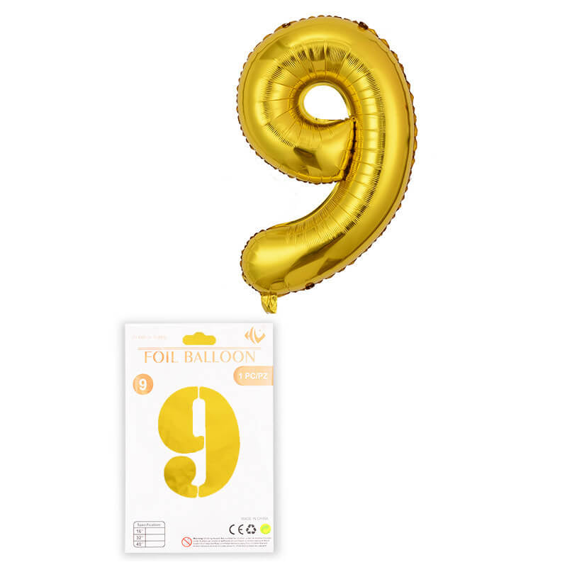 32″ Foil Number Gold
