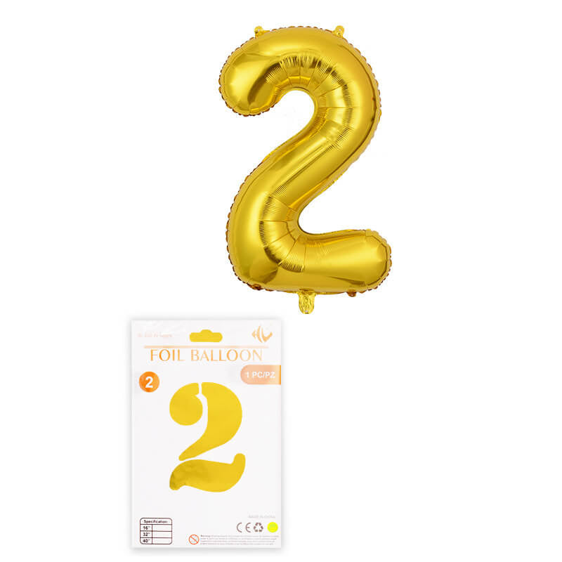 32″ Foil Number Gold