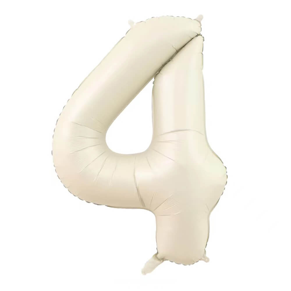32″ Foil Number Balloon Cream