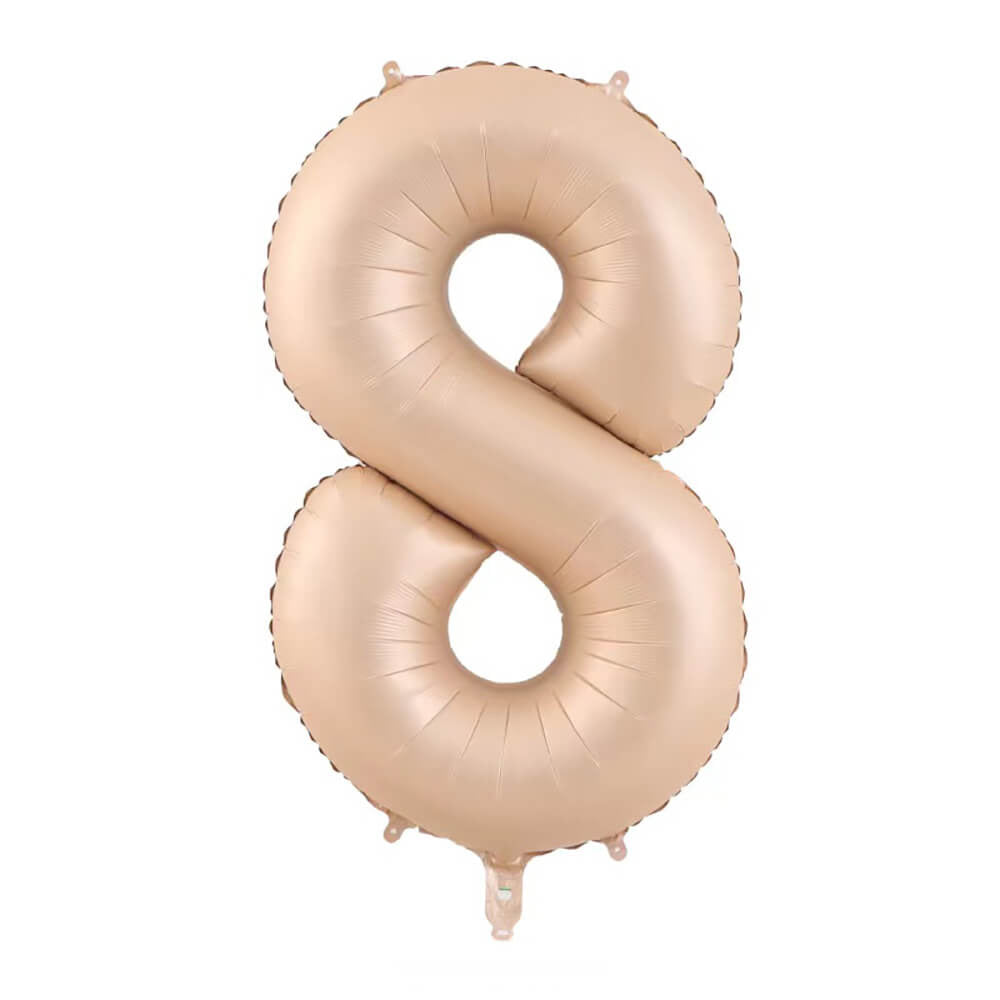 32″ Foil Number Balloon Caramel
