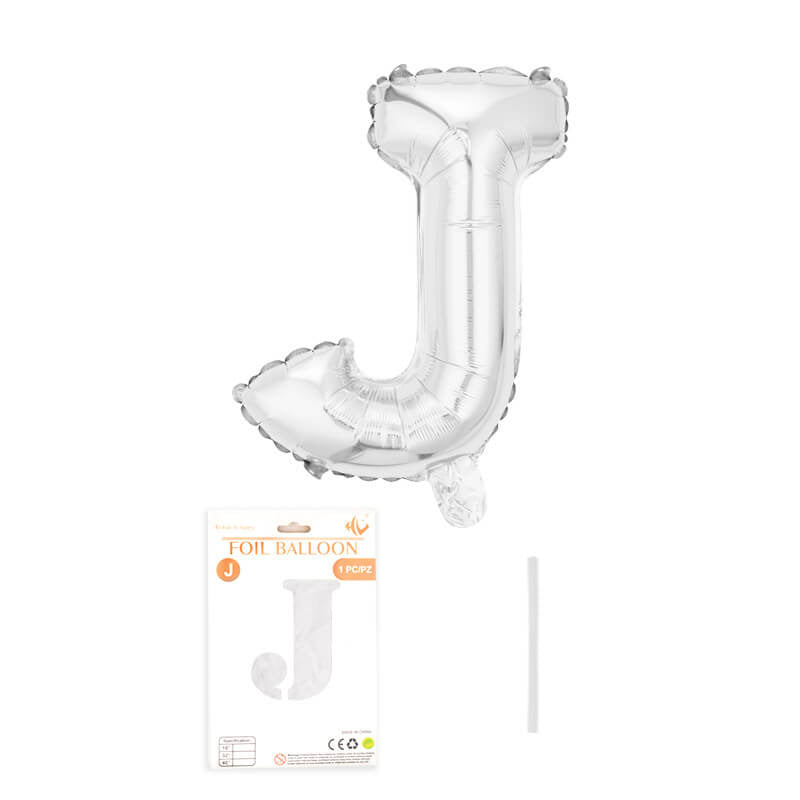 16″ Aluminum Foil Letter Balloon Silver
