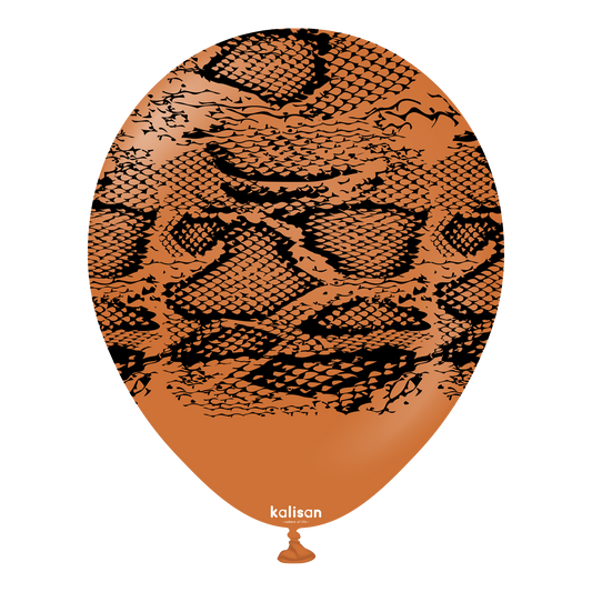 Safari Snake Printed Caramel Brown