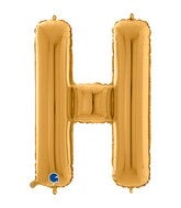 26” Gold Letter H