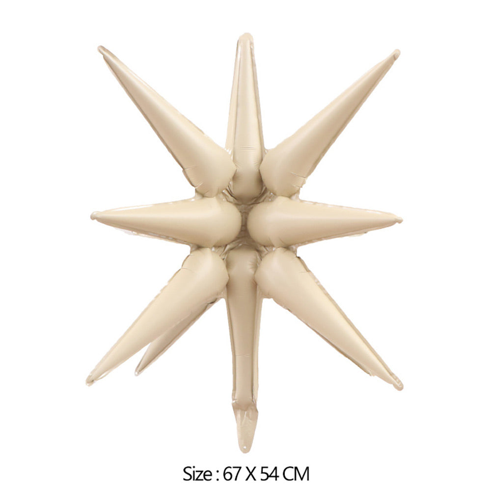 Creamy Caramel Exploding Star Foil Balloon