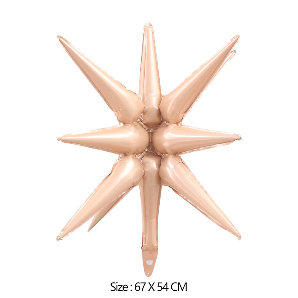 Creamy Caramel Exploding Star Foil Balloon