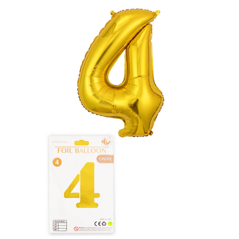 32″ Foil Number Gold