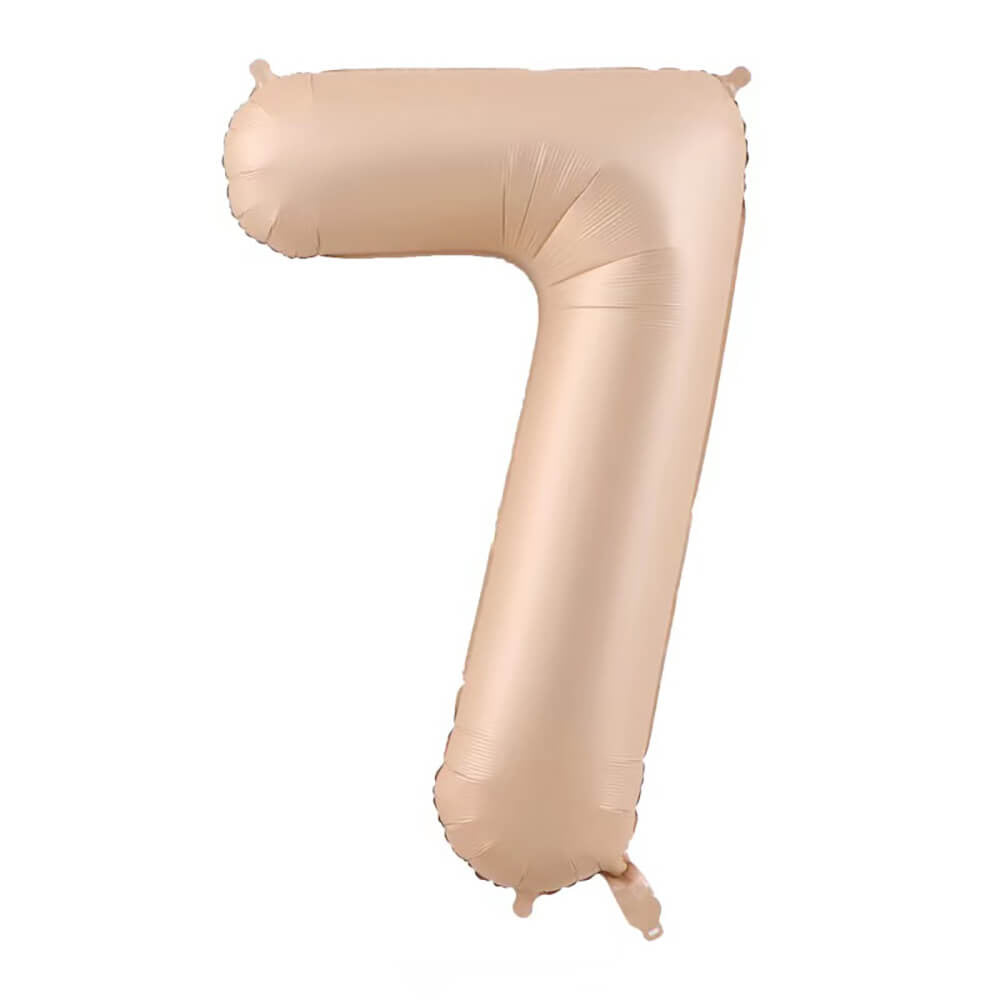 32″ Foil Number Balloon Caramel