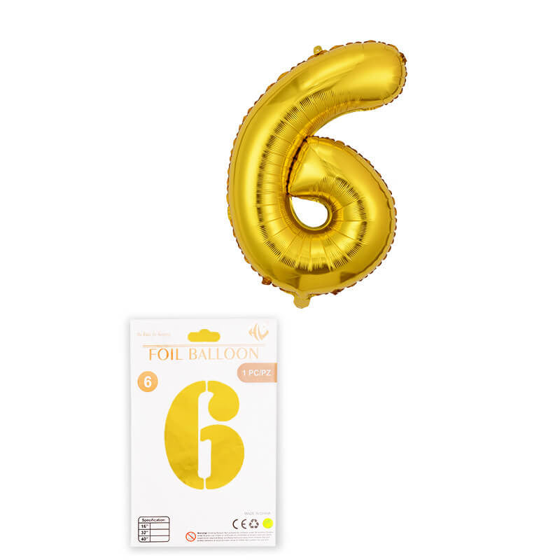 32″ Foil Number Gold