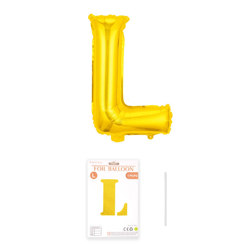 16″ Aluminum Foil Letter Balloon Gold