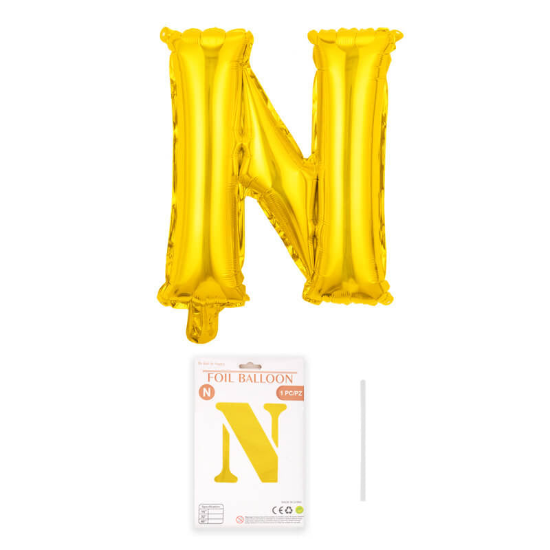 16″ Aluminum Foil Letter Balloon Gold