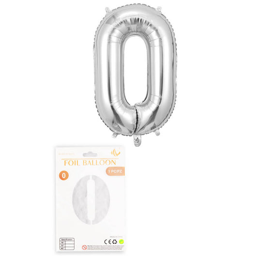 16″ Foil Number Silver