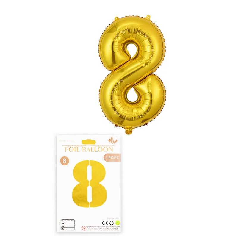 32″ Foil Number Gold