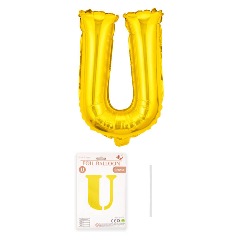 16″ Aluminum Foil Letter Balloon Gold